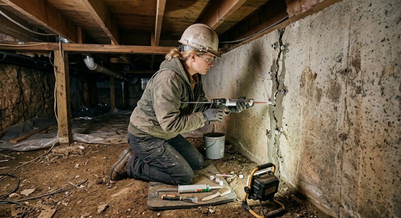 Basement Crack Repair in Fort Collins, CO